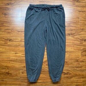 H&M Women's Stone Gray Cotton Mix Drawstring Soft Jogger XL Casual Loungewear